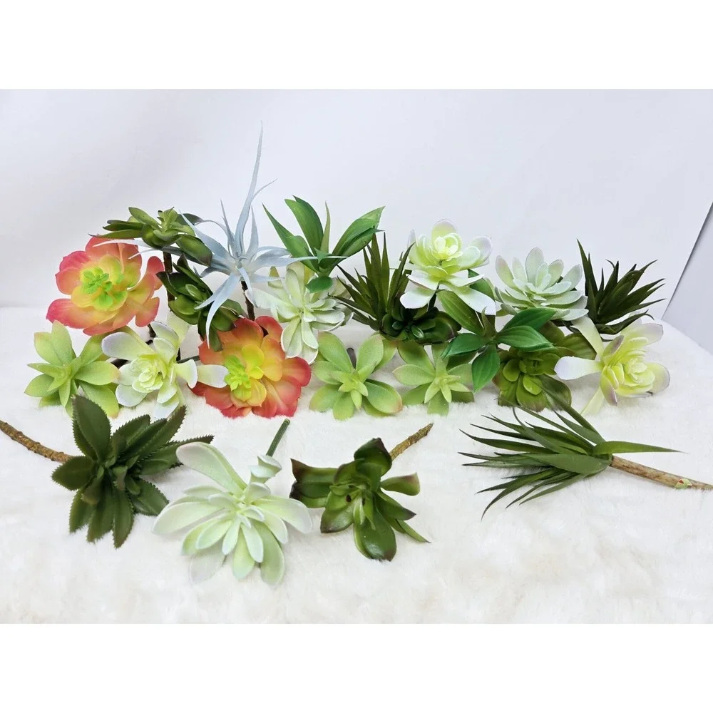 Succulents LOT Artificial Flowers-Brand New- Aquarium-Decor Fish‎ Tank